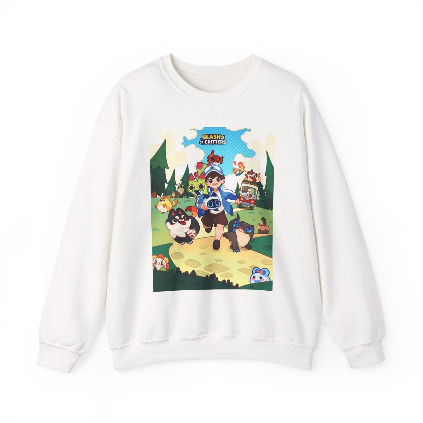 Clash of Critters Tataris Trainer White Sweatshirt